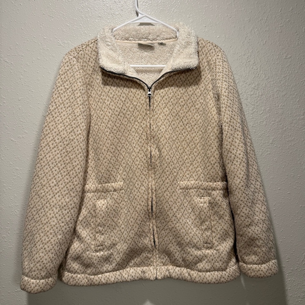 L.L. Bean Sherpa Lined Knit Jacket